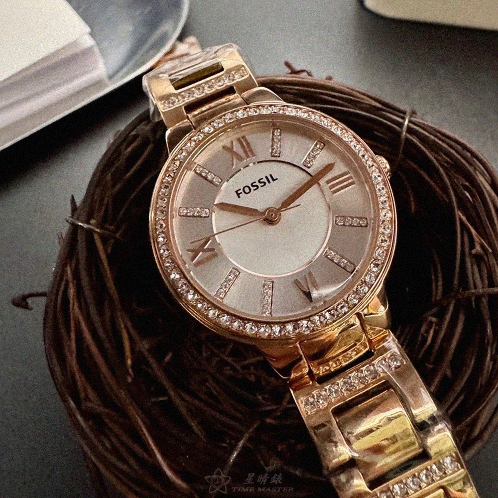 FOSSIL手錶,編號FS00132,36mm金色圓形精鋼錶殼,白色簡約, 羅馬數字, 中三針顯示錶面,金色精鋼錶帶款-細節圖8