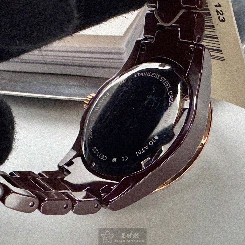 FOSSIL手錶,編號FS00134,36mm桃紅色圓形陶瓷錶殼,桃紅色中三針顯示錶面,桃紅色陶瓷錶帶款,暢銷熱賣!-細節圖7