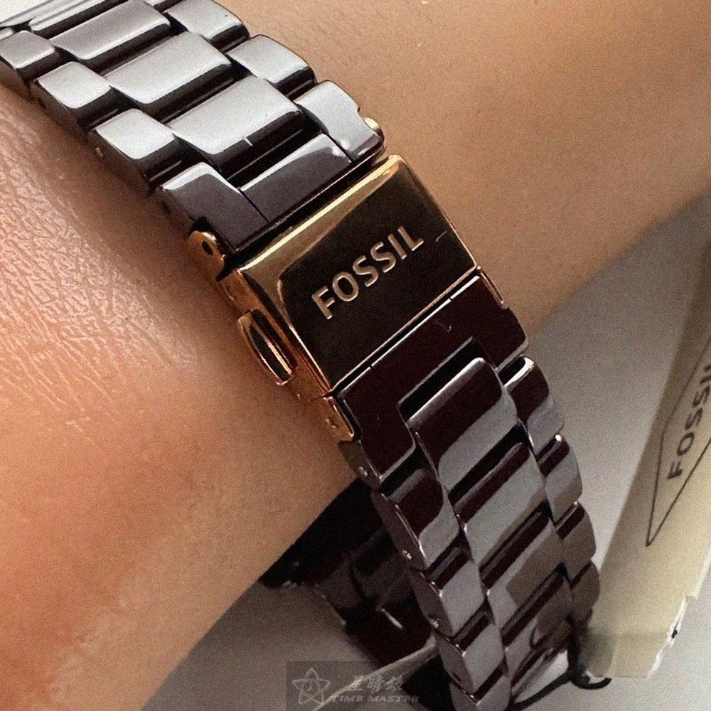 FOSSIL手錶,編號FS00134,36mm桃紅色圓形陶瓷錶殼,桃紅色中三針顯示錶面,桃紅色陶瓷錶帶款,暢銷熱賣!-細節圖9