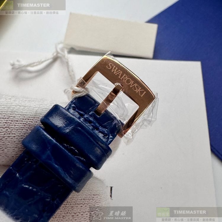 SWAROVSKI手錶,編號SW00033,40mm玫瑰金錶殼,寶藍錶帶款-細節圖5