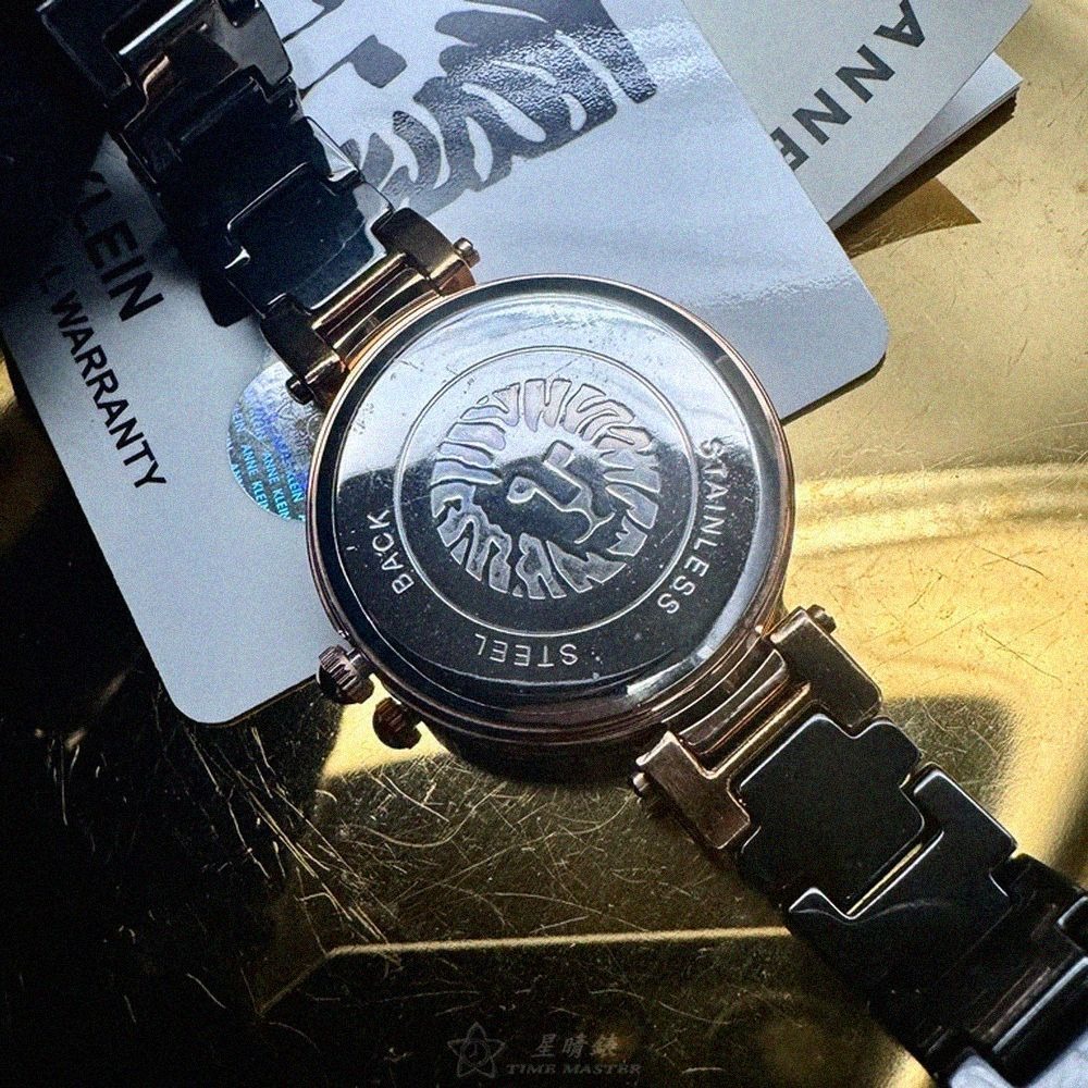 ANNE KLEIN手錶,編號AN00459,30mm黑錶殼,深黑色錶帶款-細節圖4