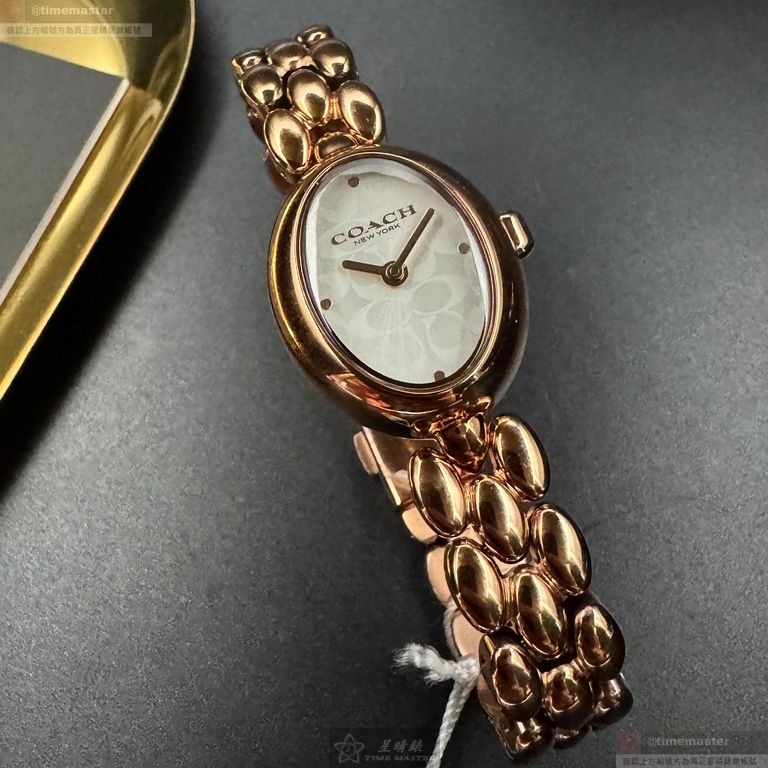 COACH手錶,編號CH00267,22mm28mm玫瑰金色錶殼,玫瑰金色錶帶款-細節圖2