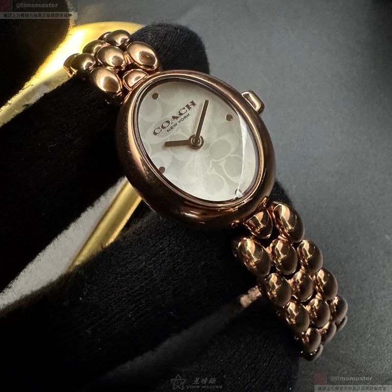 COACH手錶,編號CH00267,22mm28mm玫瑰金色錶殼,玫瑰金色錶帶款-細節圖3