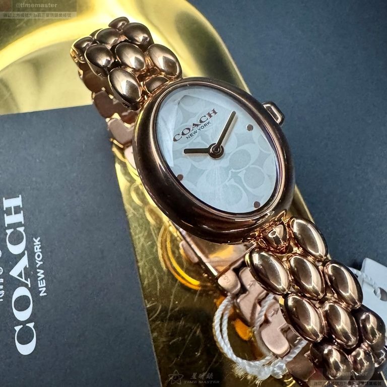 COACH手錶,編號CH00267,22mm28mm玫瑰金色錶殼,玫瑰金色錶帶款-細節圖8