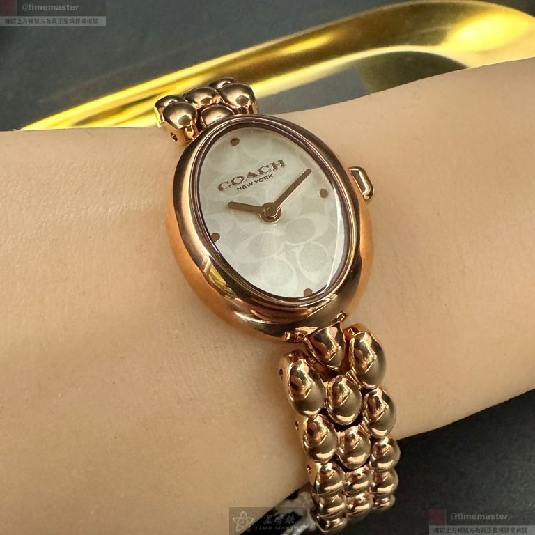 COACH手錶,編號CH00267,22mm28mm玫瑰金色錶殼,玫瑰金色錶帶款-細節圖9