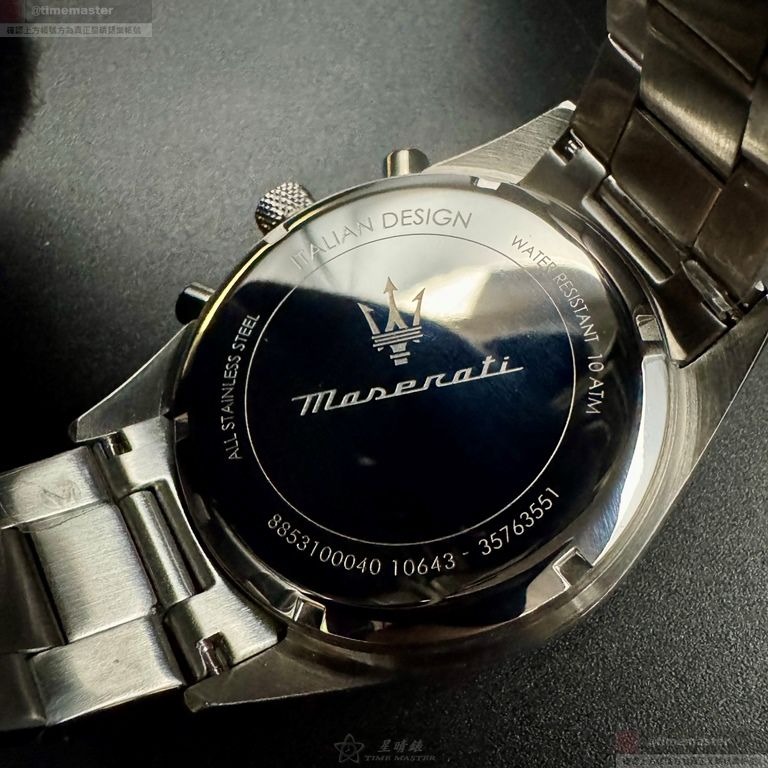 MASERATI手錶,編號R8853100040,42mm玫瑰金錶殼,金銀相間錶帶款-細節圖9