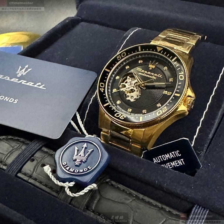 MASERATI手錶,編號R8823140003,44mm金色錶殼,金色錶帶款-細節圖9