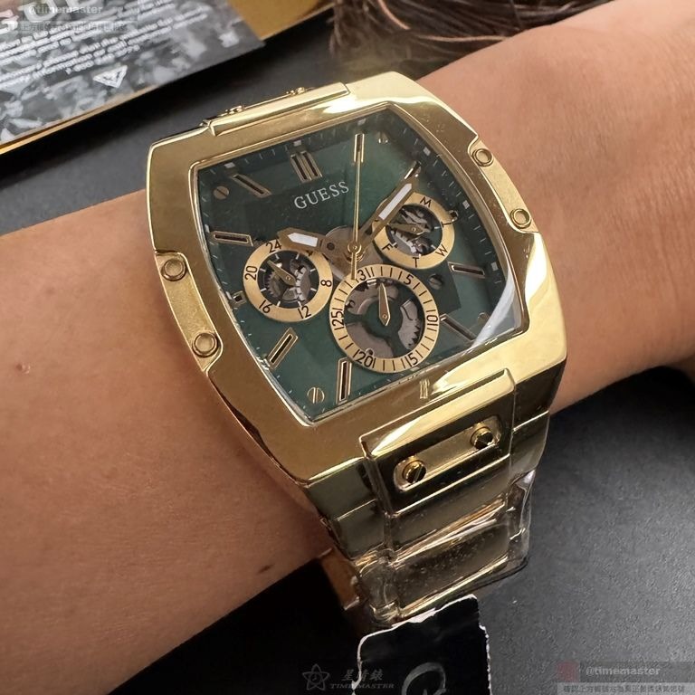 GUESS手錶,編號GC00006,44mm, 50mm金色錶殼,金色錶帶款-細節圖4