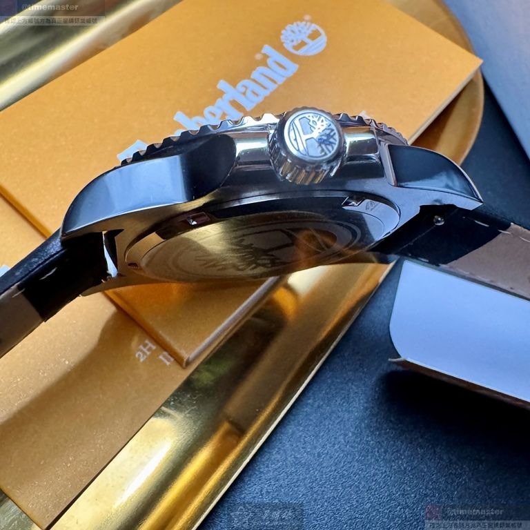 TimberLand手錶,編號TL57195,40mm銀錶殼,深黑色錶帶款-細節圖7