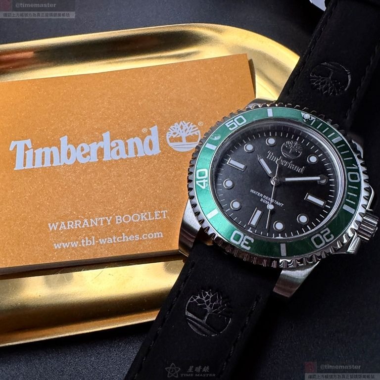 TimberLand手錶,編號TL57195,40mm銀錶殼,深黑色錶帶款-細節圖8