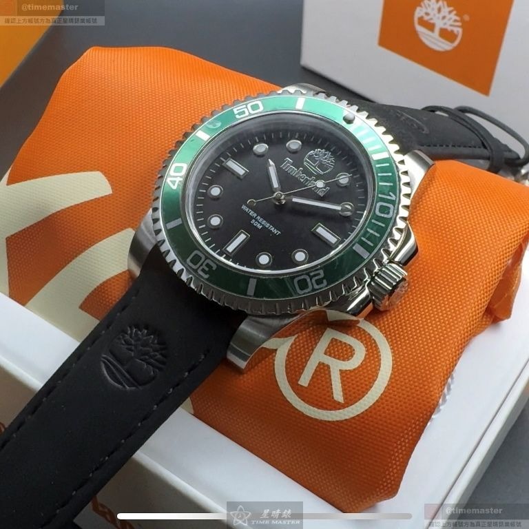 TimberLand手錶,編號TL57195,40mm銀錶殼,深黑色錶帶款-細節圖9