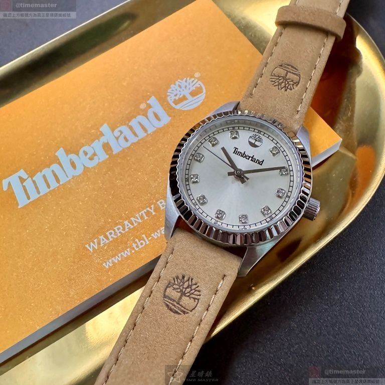 TimberLand手錶,編號TL57199,28mm銀錶殼,咖啡色錶帶款-細節圖5