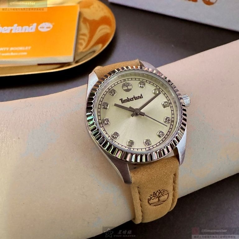 TimberLand手錶,編號TL57199,28mm銀錶殼,咖啡色錶帶款-細節圖8