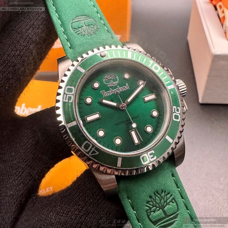 TimberLand手錶,編號TL57203,40mm綠色錶殼,綠錶帶款-細節圖3