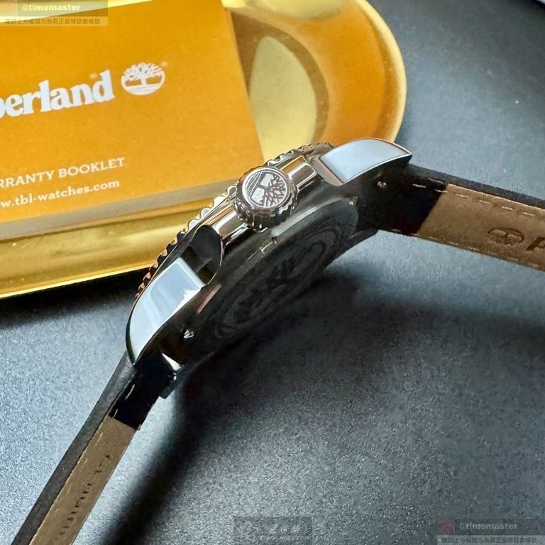 Timberland手錶,編號TL57207,42mm寶藍錶殼,深黑色錶帶款-細節圖6