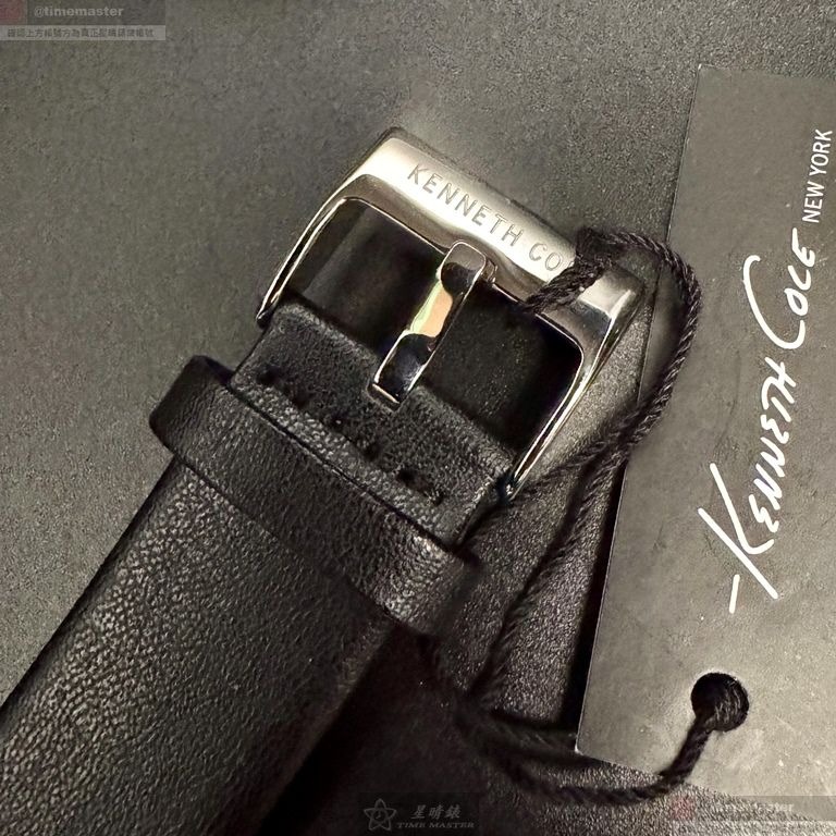 Kenneth Cole手錶,編號3010013495.0,42mm銀錶殼,深黑色錶帶款-細節圖5