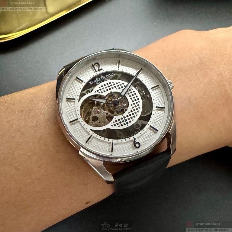 Kenneth Cole手錶,編號KC50205001,42mm銀錶殼,深黑色錶帶款-細節圖9