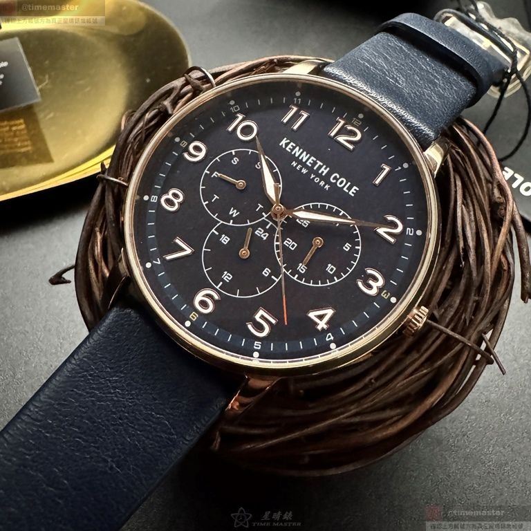 Kenneth Cole手錶,編號KC50801003,42mm玫瑰金錶殼,寶藍錶帶款-細節圖6