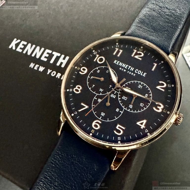 Kenneth Cole手錶,編號KC50801003,42mm玫瑰金錶殼,寶藍錶帶款-細節圖9