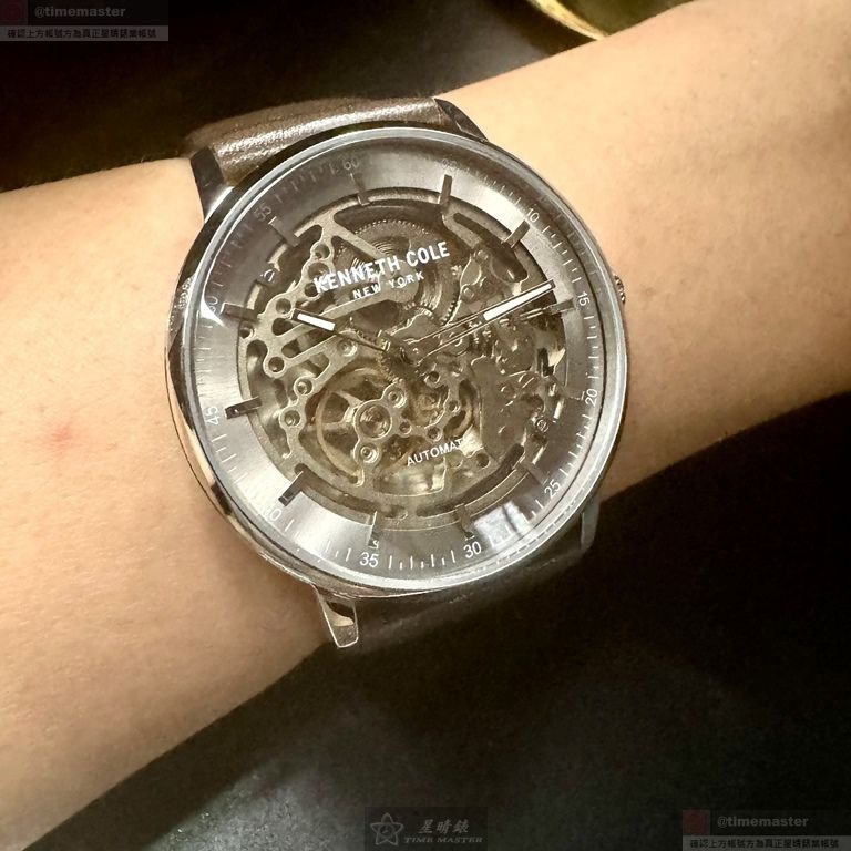 Kenneth Cole手錶,編號KC00009,42mm銀錶殼,咖啡色錶帶款-細節圖7