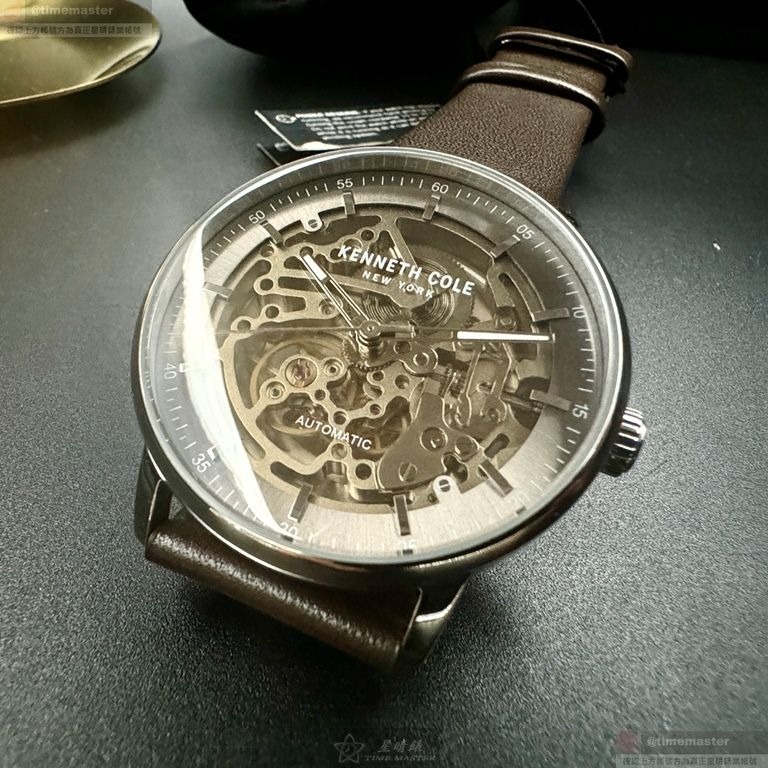 Kenneth Cole手錶,編號KC00009,42mm銀錶殼,咖啡色錶帶款-細節圖8