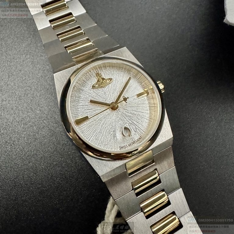 Vivienne Westwood手錶,編號VW30311,28mm, 32mm銀錶殼,金銀相間錶帶款-細節圖3