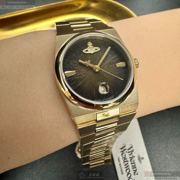Vivienne Westwood手錶,編號VW30321,28mm金色錶殼,金色錶帶款-細節圖5
