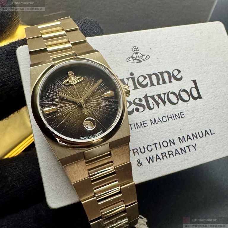 Vivienne Westwood手錶,編號VW30321,28mm金色錶殼,金色錶帶款-細節圖9