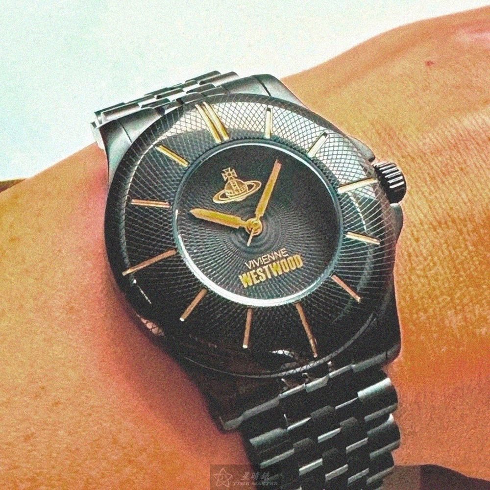 Vivienne Westwood手錶,編號VW30329,38mm黑錶殼,深黑色錶帶款-細節圖3