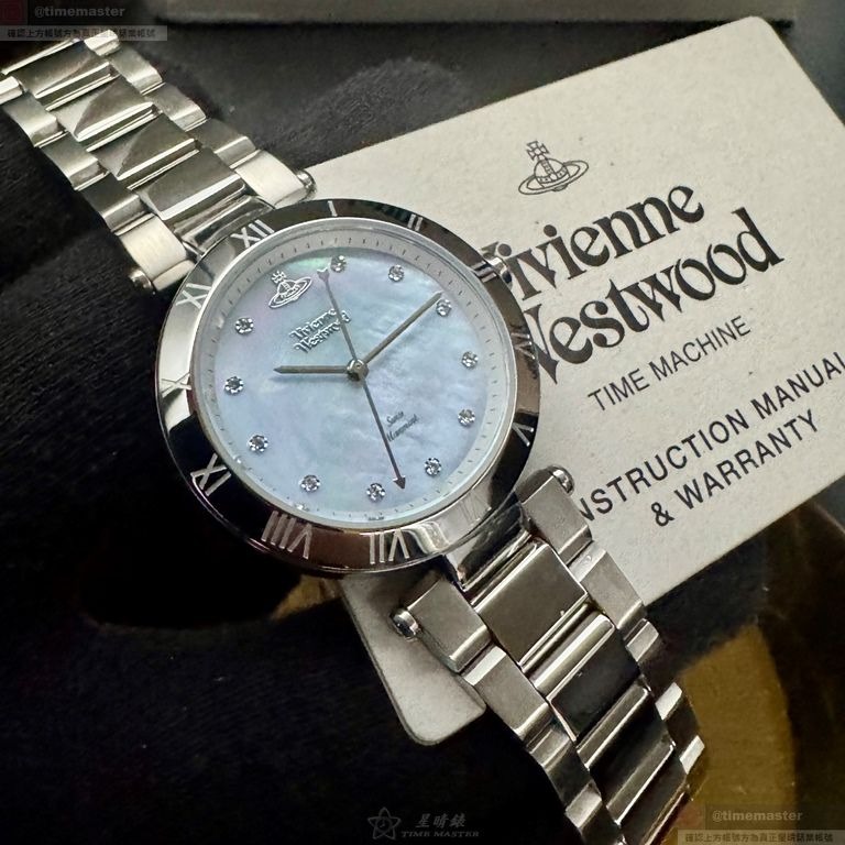 Vivienne Westwood手錶,編號VW30330,36mm銀錶殼,銀色錶帶款-細節圖8