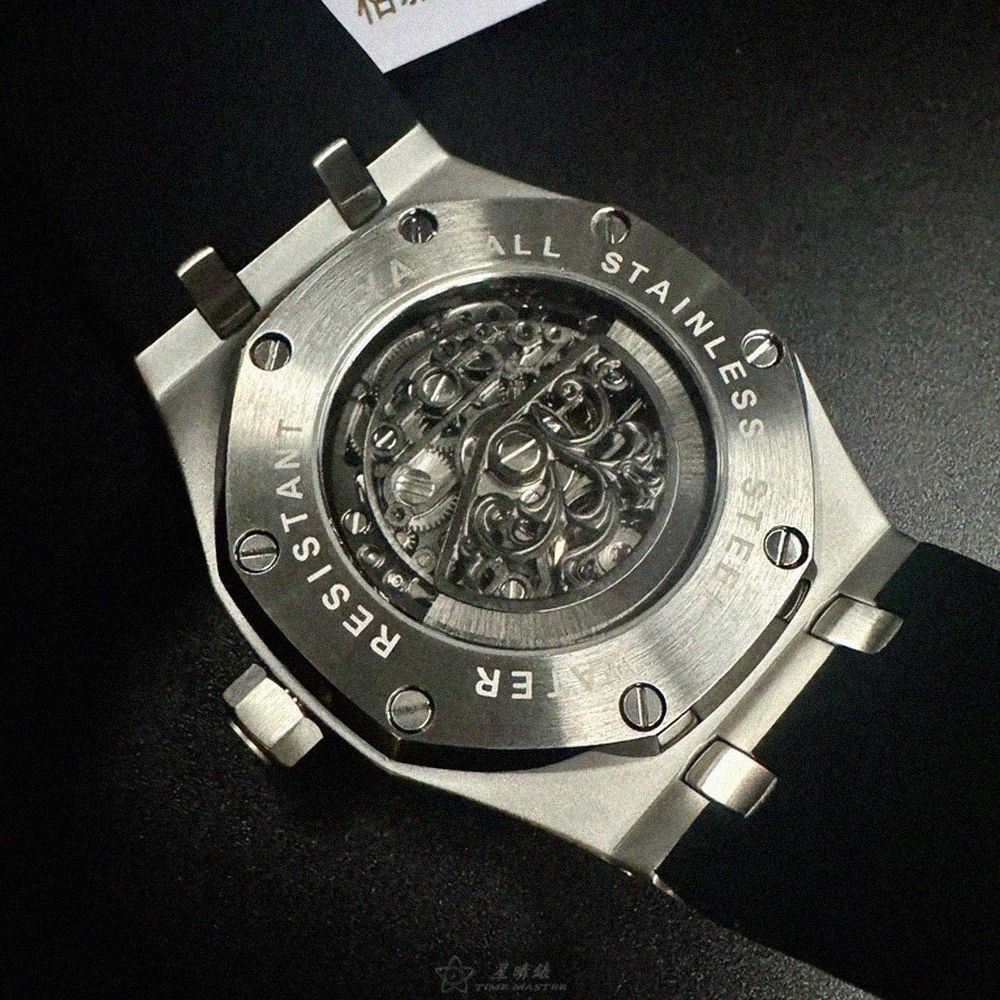 GEYA手錶,編號G78036GWKW,42mm銀錶殼,深黑色錶帶款-細節圖4