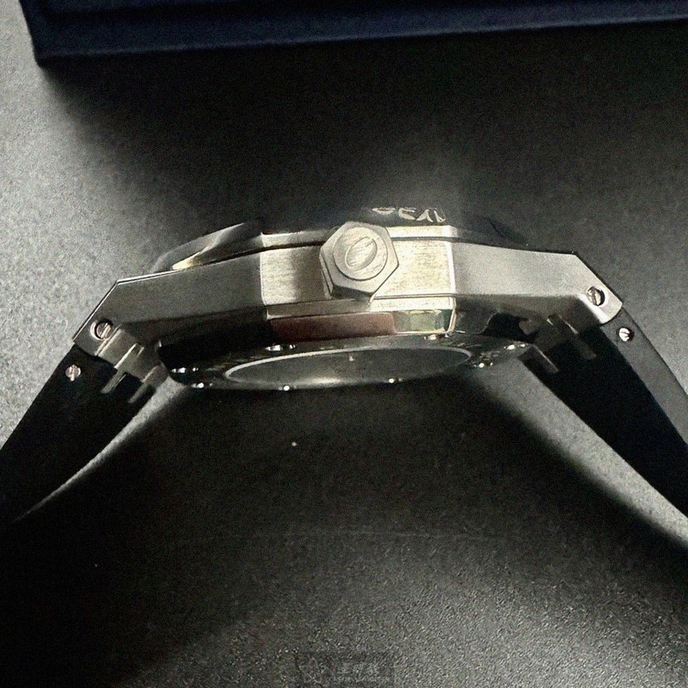 GEYA手錶,編號G78036GWKW,42mm銀錶殼,深黑色錶帶款-細節圖7