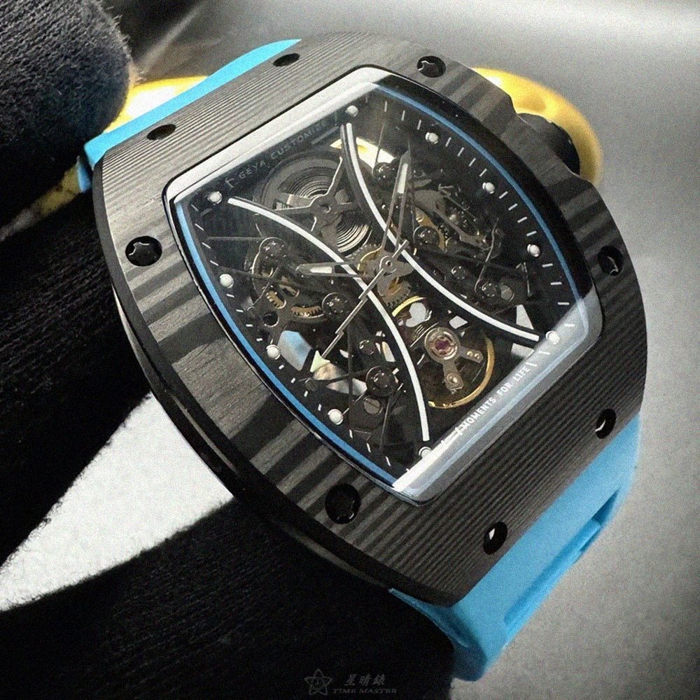 GEYA手錶,編號G78208GWKB,46mm, 52mm黑錶殼,寶藍錶帶款-細節圖3