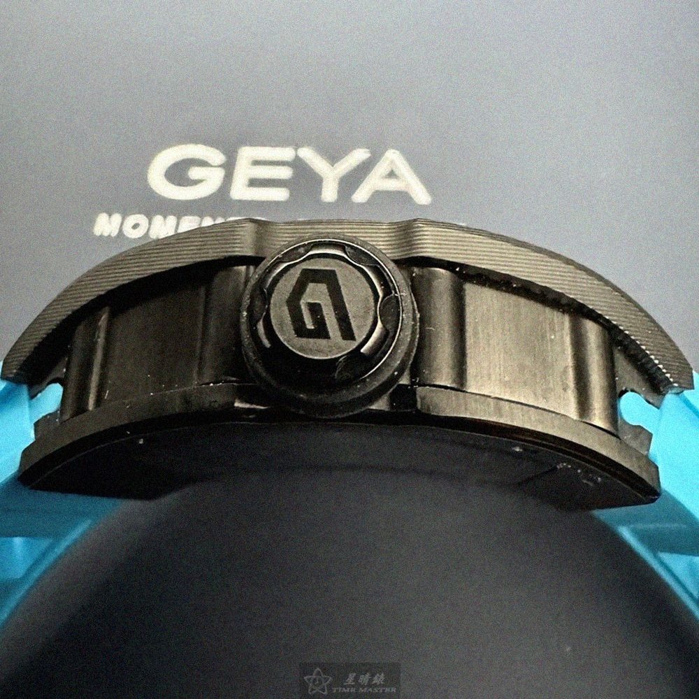 GEYA手錶,編號G78208GWKB,46mm, 52mm黑錶殼,寶藍錶帶款-細節圖5