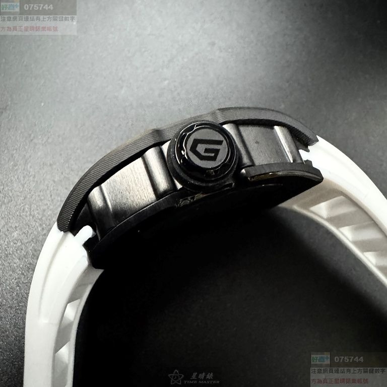 GEYA手錶,編號G78208GWKW,46mm, 52mm黑錶殼,白錶帶款-細節圖8