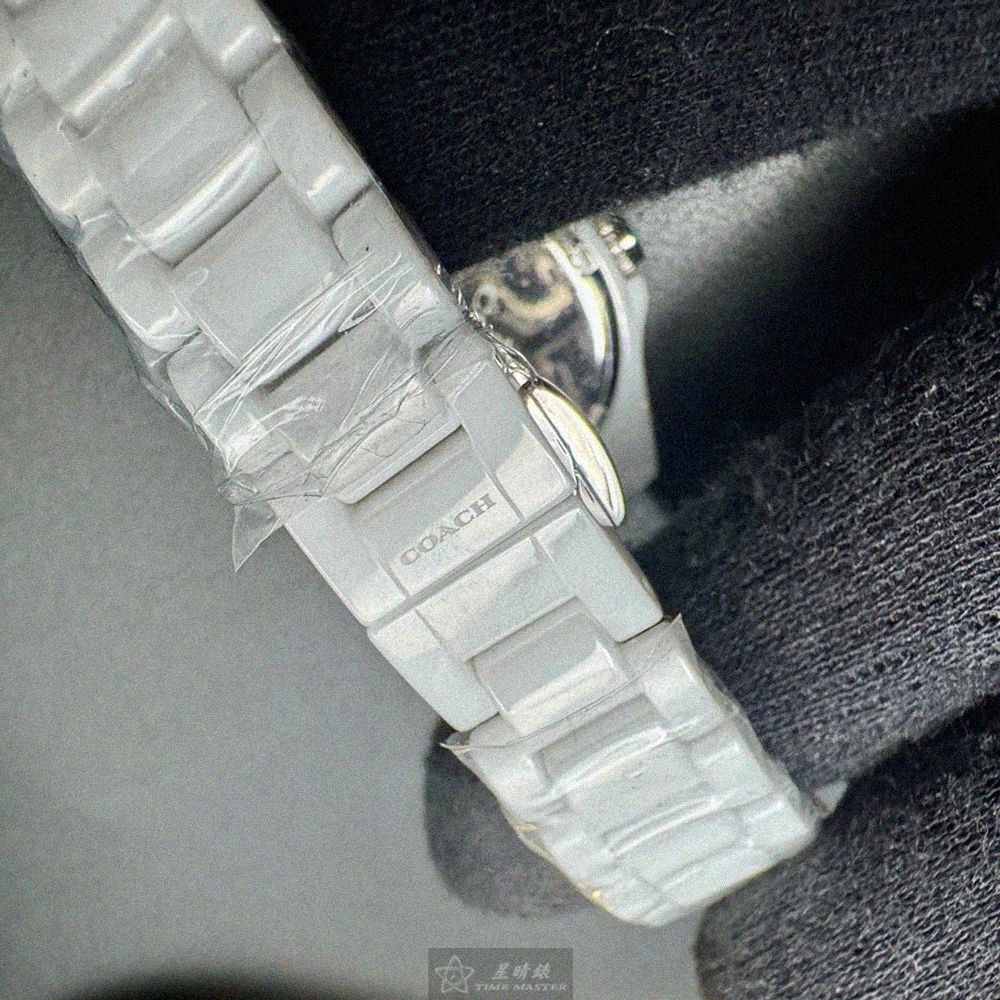 COACH手錶,編號CH00278,28mm白圓形陶瓷錶殼,白色簡約, 中三針顯示錶面,白陶瓷錶帶款,超高品質!-細節圖4
