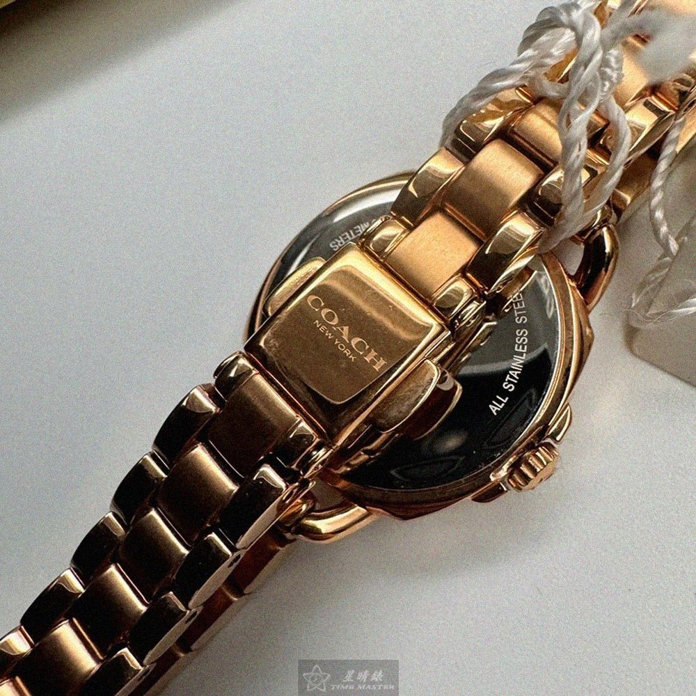 COACH手錶,編號CH00287,24mm玫瑰金錶殼,玫瑰金色錶帶款-細節圖6