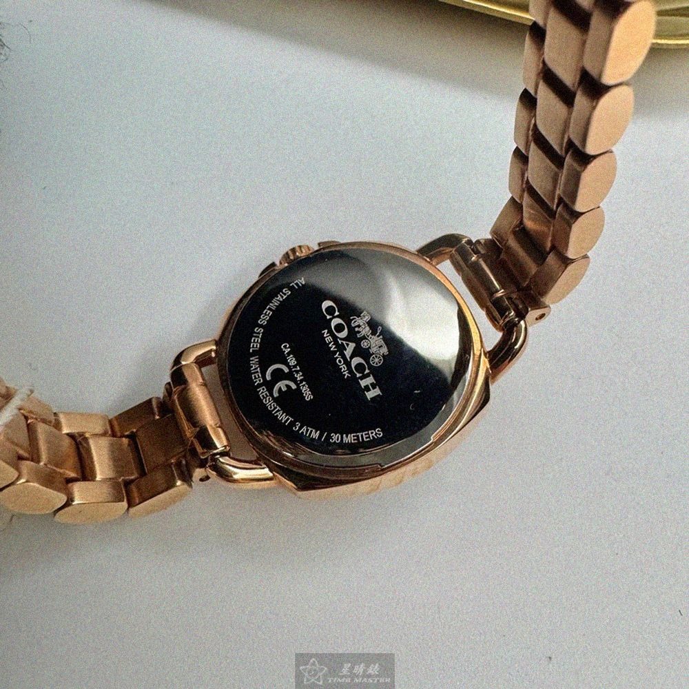 COACH手錶,編號CH00287,24mm玫瑰金錶殼,玫瑰金色錶帶款-細節圖7