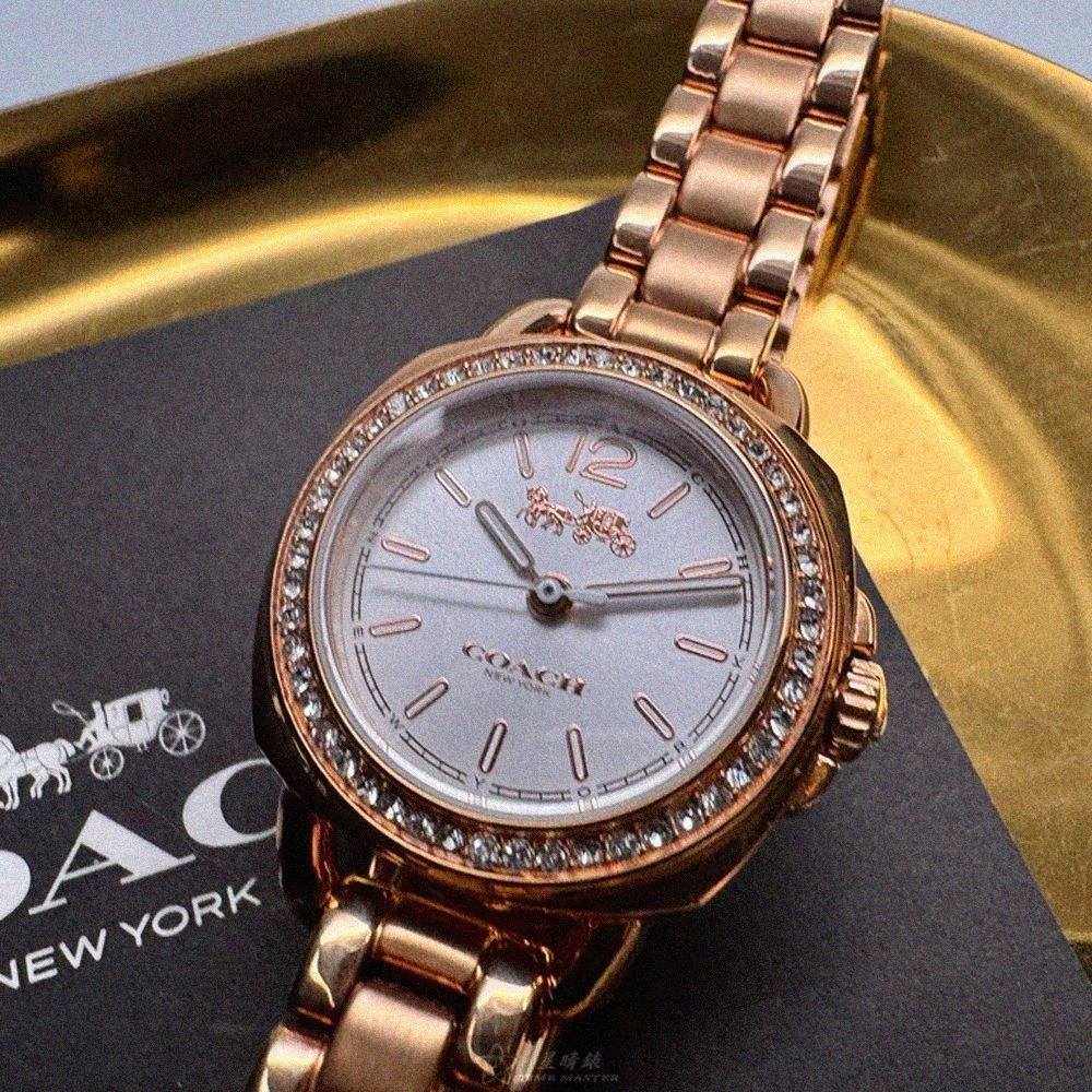 COACH手錶,編號CH00287,24mm玫瑰金錶殼,玫瑰金色錶帶款-細節圖9