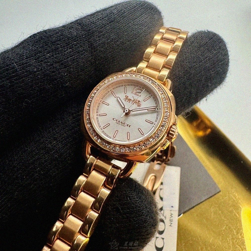 COACH手錶,編號CH00287,24mm玫瑰金錶殼,玫瑰金色錶帶款-細節圖11
