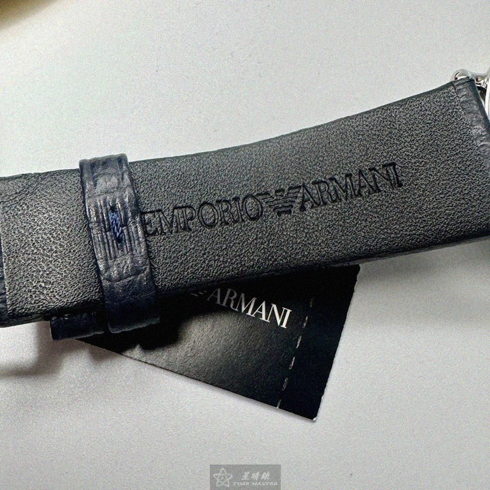 ARMANI手錶,編號AR00085,42mm銀錶殼,深黑色錶帶款-細節圖7