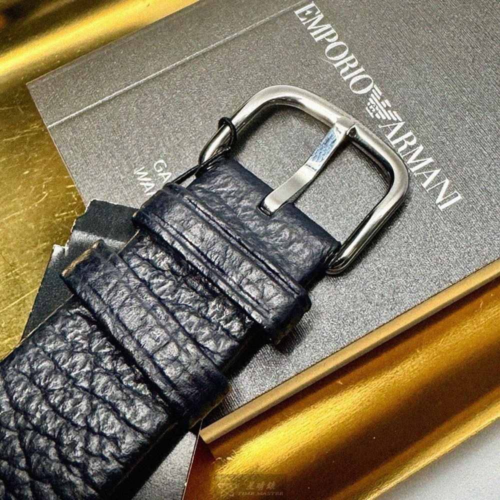 ARMANI手錶,編號AR00085,42mm銀錶殼,深黑色錶帶款-細節圖9