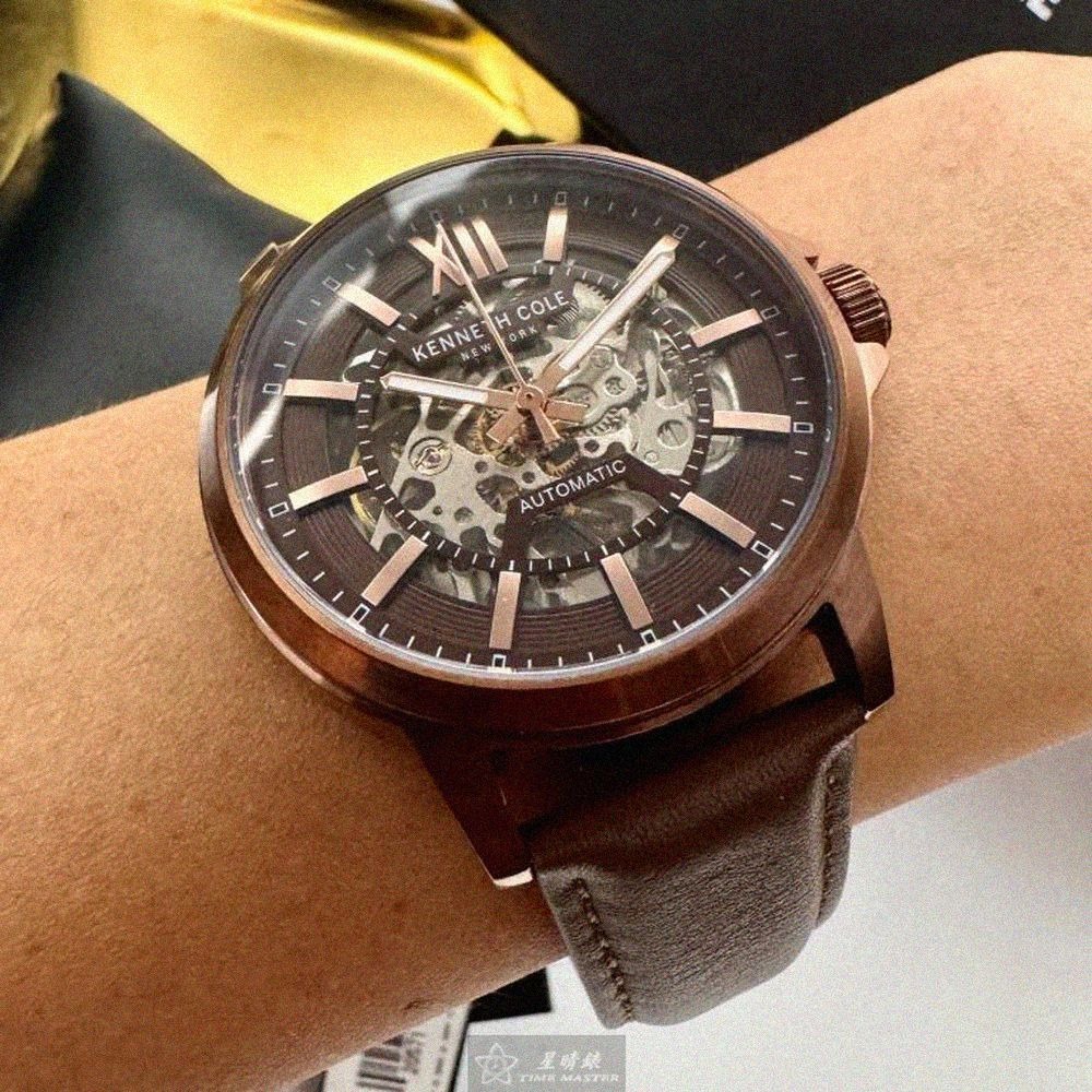 Kenneth Cole手錶,編號KC50779004,44mm古銅色錶殼,咖啡色錶帶款-細節圖5