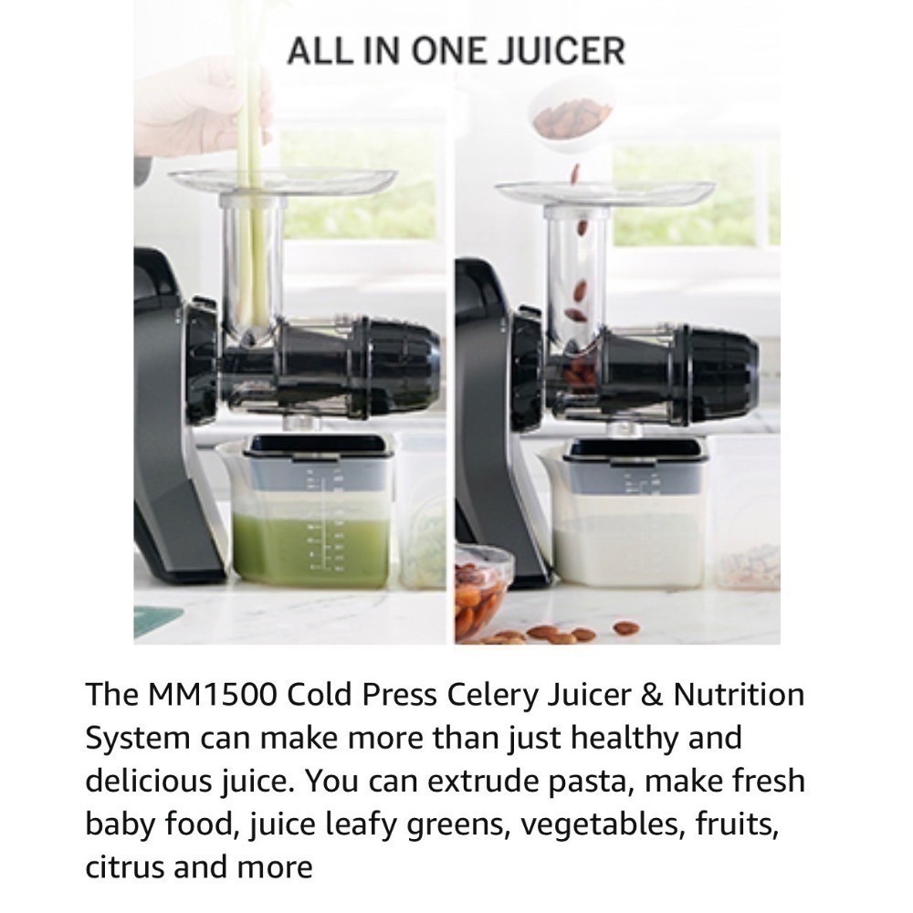 💫現貨-灰.藍色✨ 快速出貨🚀 Shan🇺🇸代買 Omega MM1500 慢磨機 蔬果機 研磨機 果汁機-細節圖7