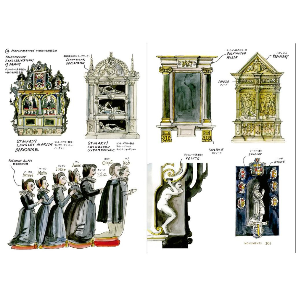 [代訂]英国教会の解剖図鑑 Matthew Rice 英國教會解剖圖鑑 9784767830643-細節圖9