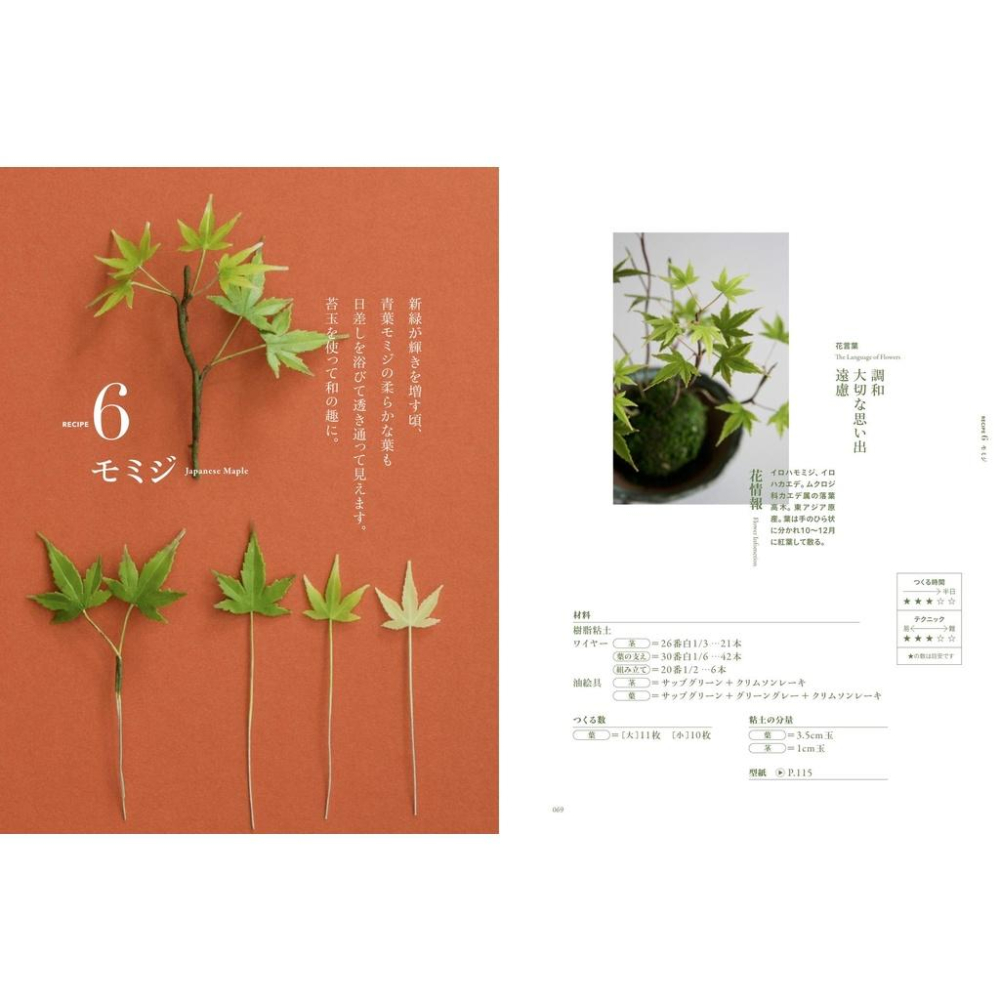 [代訂]樹脂黏土初學製作はじめての粘土アート花草作品手藝集：小巧花卉與果實9784875865674-細節圖6