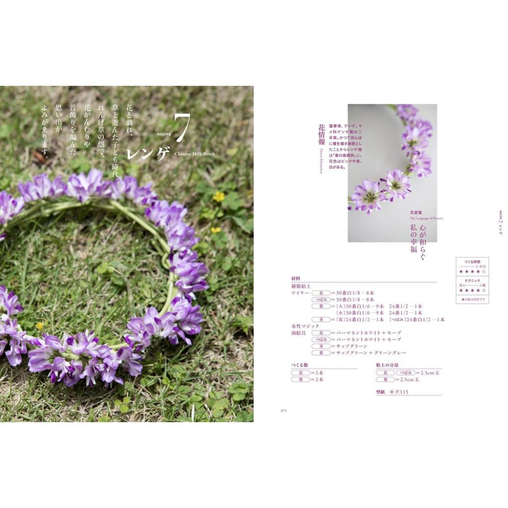 [代訂]樹脂黏土初學製作はじめての粘土アート花草作品手藝集：小巧花卉與果實9784875865674-細節圖8