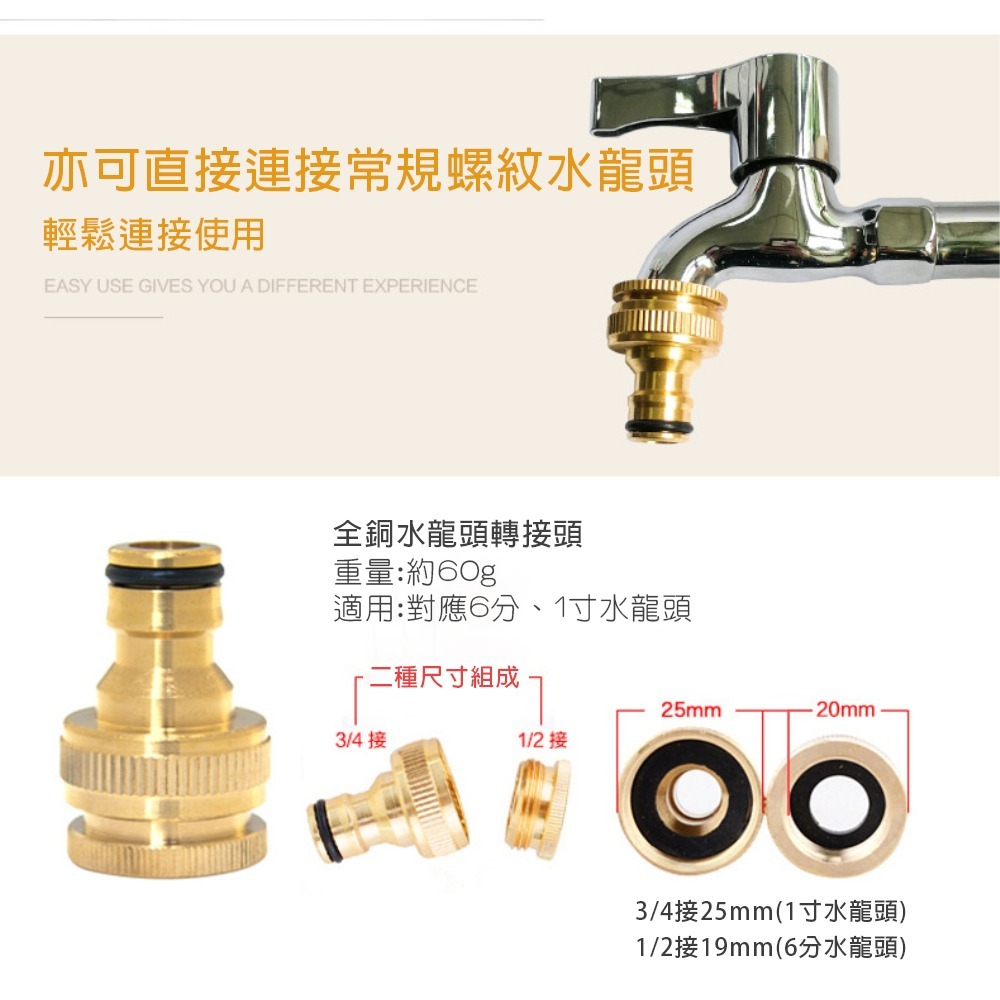 大力鎖扣水龍頭轉接頭 老式水龍頭轉接 無螺紋水龍頭轉接 水電材料 洗車槍轉接-細節圖4