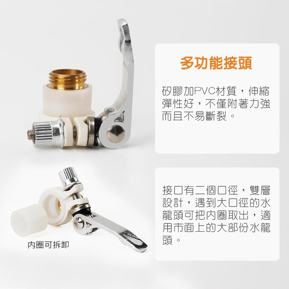 大力鎖扣水龍頭轉接頭 老式水龍頭轉接 無螺紋水龍頭轉接 水電材料 洗車槍轉接-細節圖5