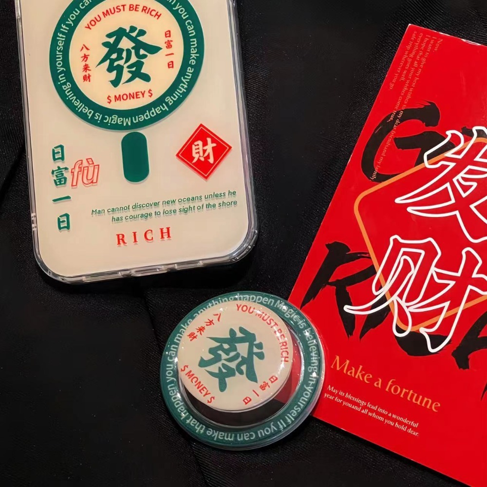 MAGSAFE磁吸手機氣囊支架 手機支架 桌面支架 過年招財 吉祥物 磁吸支架(不含手機殼)-細節圖8